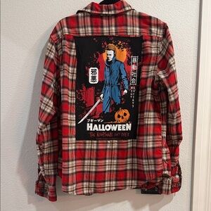 Handmade Halloween riot society Flannel Shirt